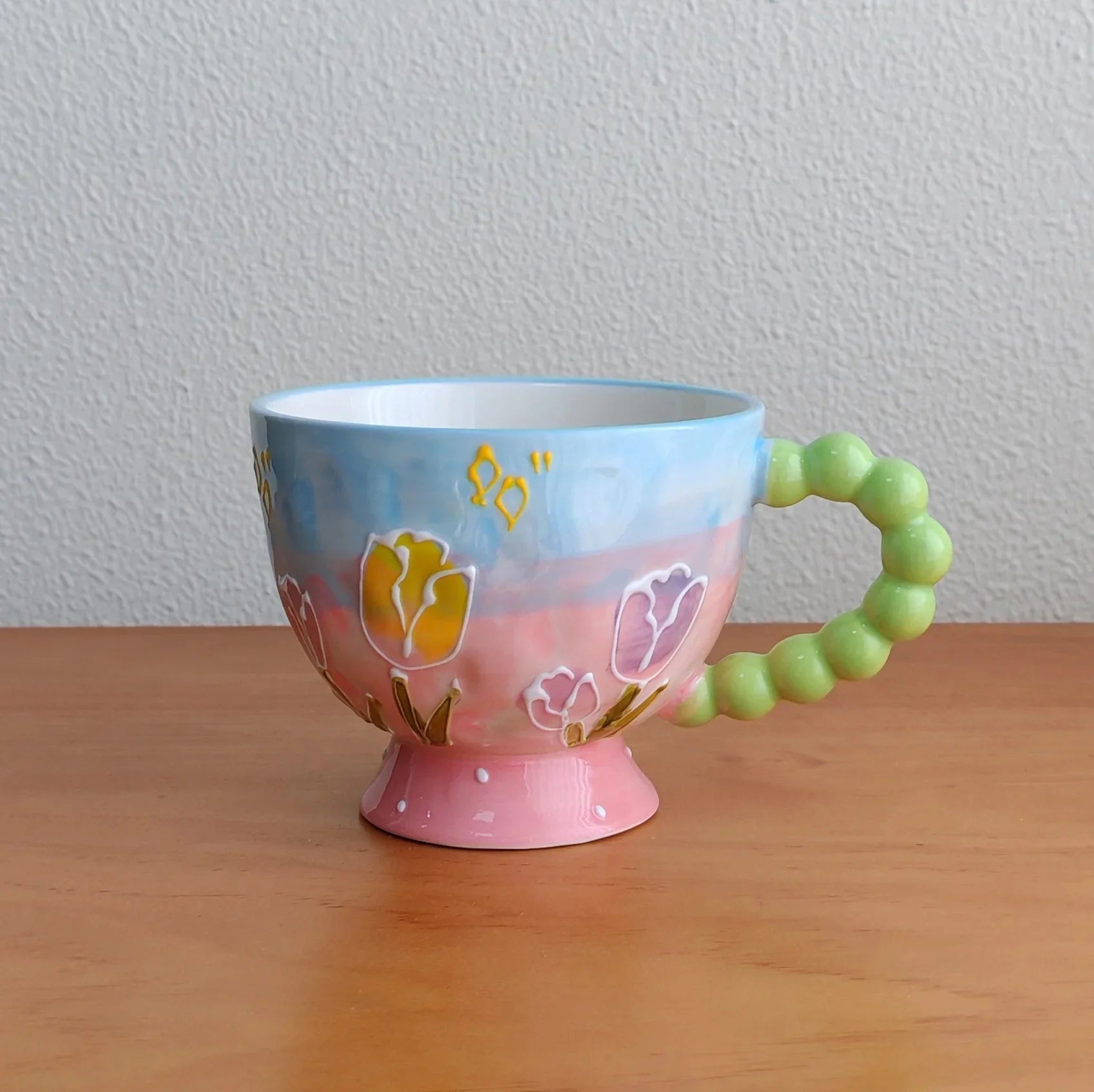 Handbemalte Keramiktassen – 430ml – Frühstücksgenuss