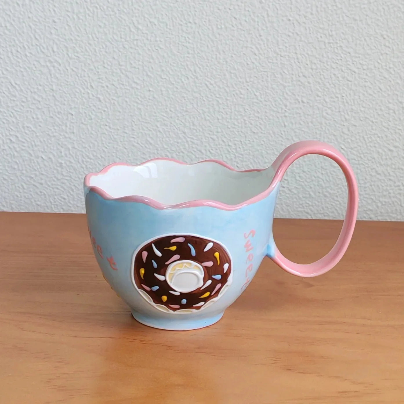 Handbemalte Keramiktassen – 430ml – Frühstücksgenuss