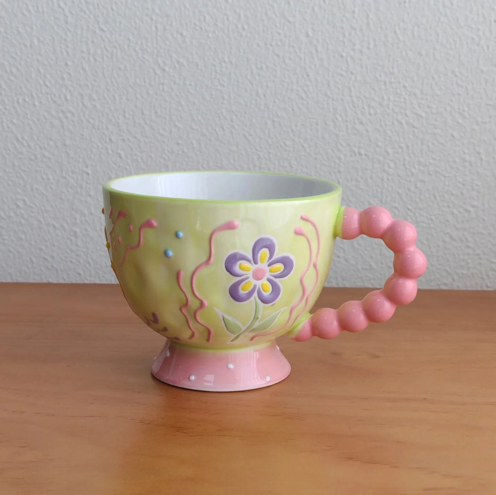 Handbemalte Keramiktassen – 430ml – Frühstücksgenuss