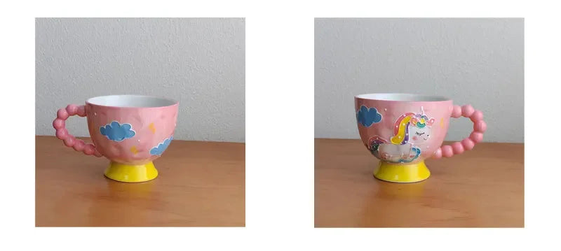 Handbemalte Keramiktassen – 430ml – Frühstücksgenuss