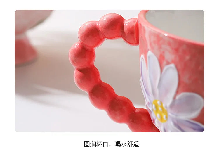 Handbemalte Keramiktassen – Süss & Grosse Kapazität