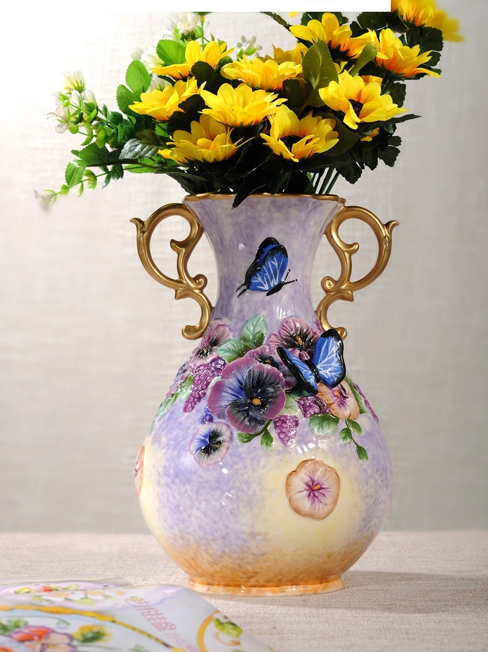 Handbemalte Vase – Moderne Keramik – 19.6x18x27.8