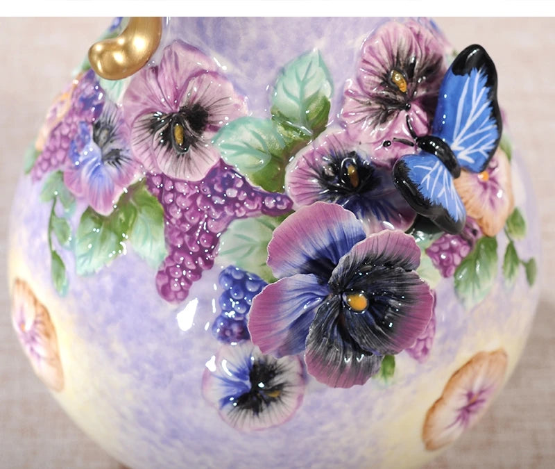 Handbemalte Vase – Moderne Keramik – 19.6x18x27.8