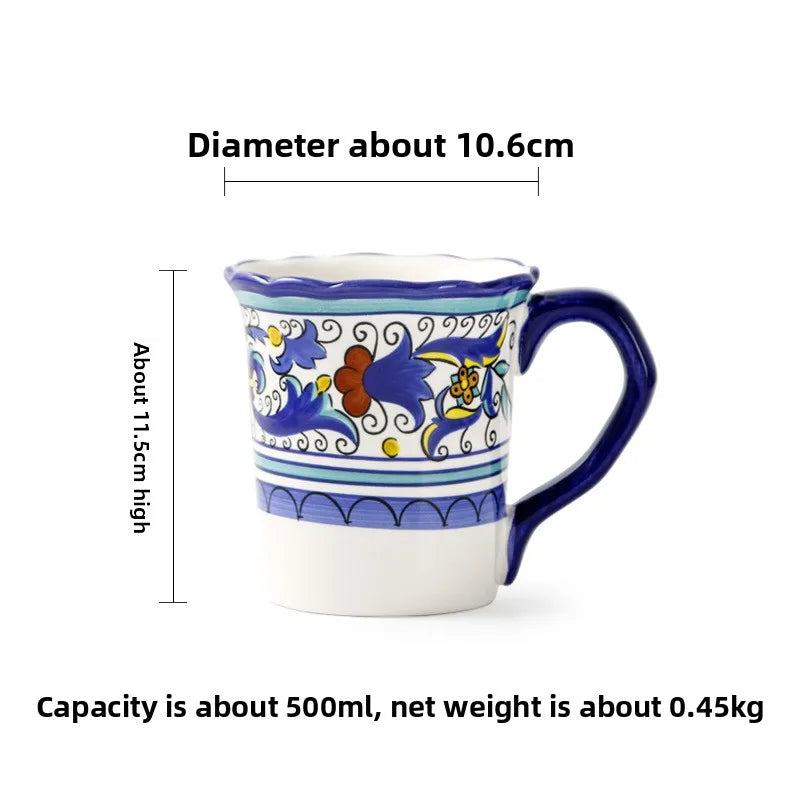 Handbemalter Keramikteller – Blumendesign – Tafel