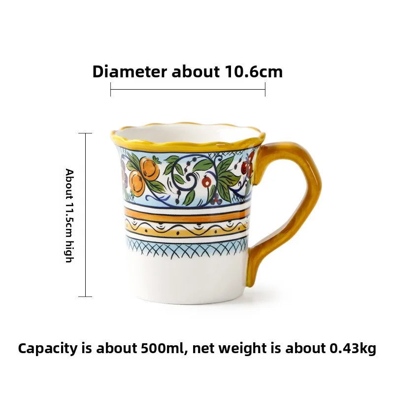 Handbemalter Keramikteller – Blumendesign – Tafel