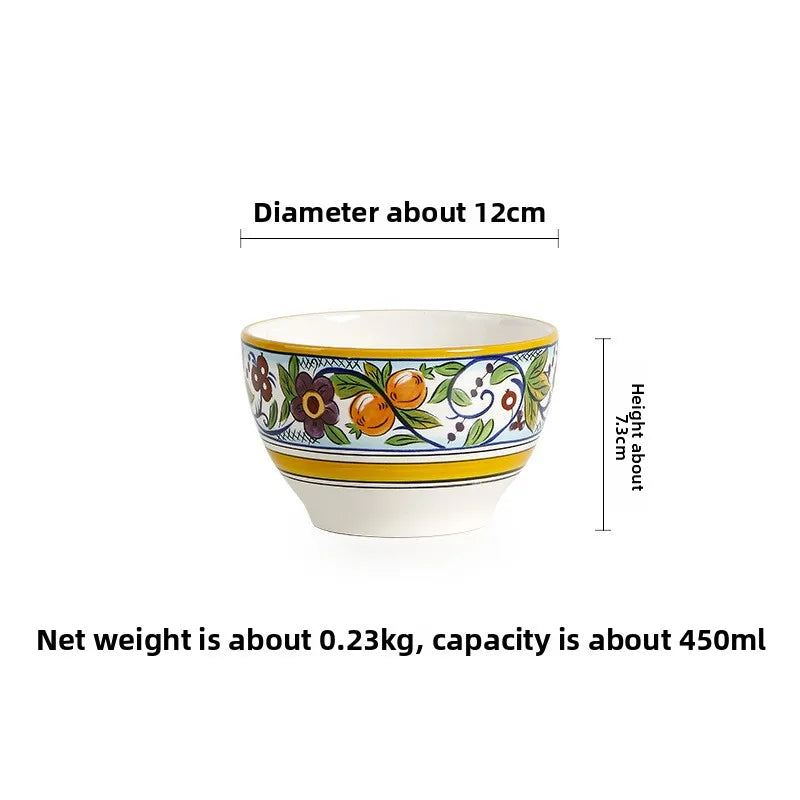 Handbemalter Keramikteller – Blumendesign – Tafel