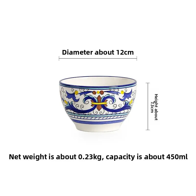 Handbemalter Keramikteller – Blumendesign – Tafel