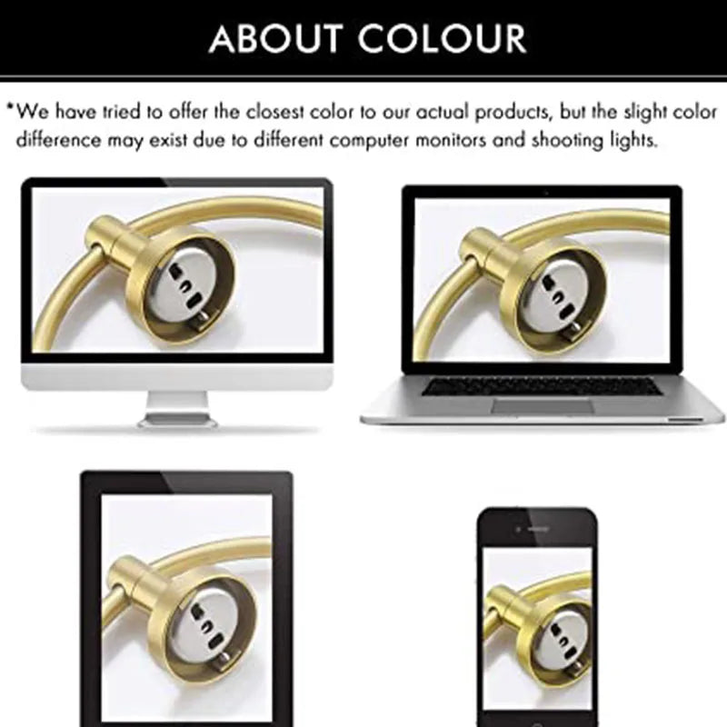 Handtuchring – Gebürstetes Gold Edelstahl – Wandmontage