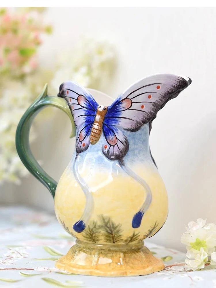 Hängende Keramikvase – Pastoralstil – Organisches Material