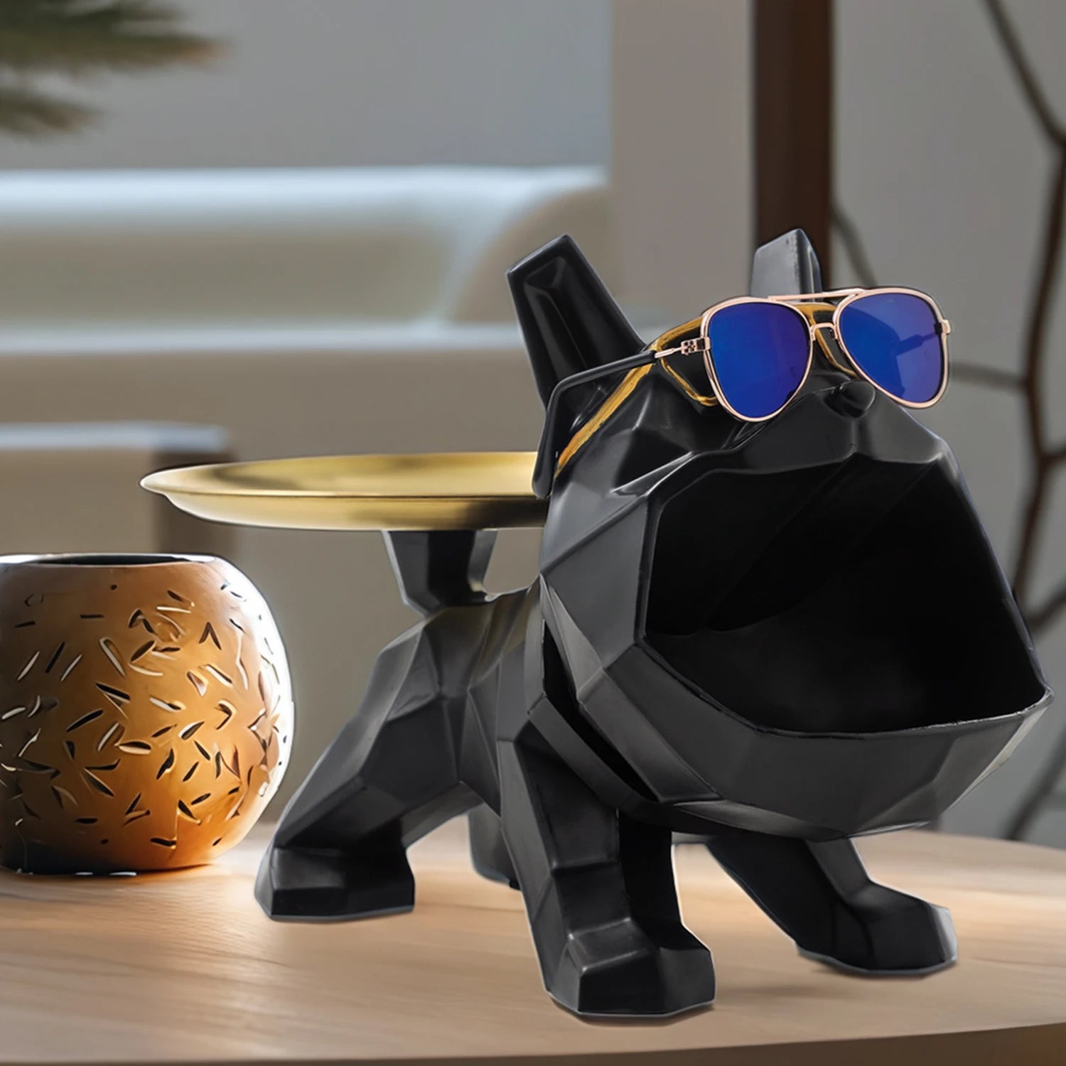 Harz Bulldogge Skulptur – Moderne Kunst Lagerung