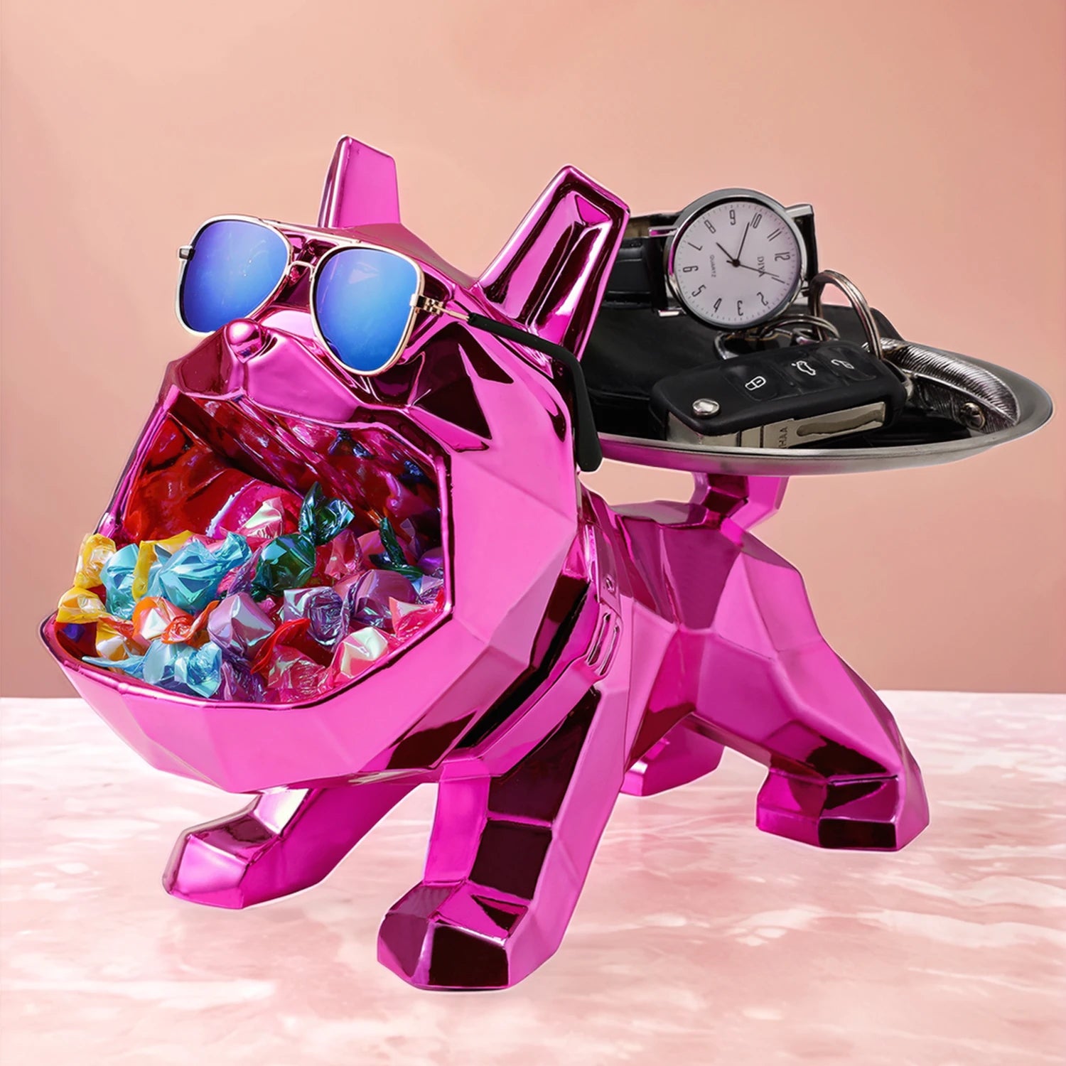 Harz Bulldogge Skulptur – Moderne Kunst Lagerung