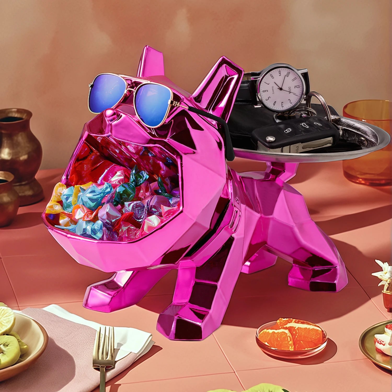 Harz Bulldogge Skulptur – Moderne Kunst Lagerung