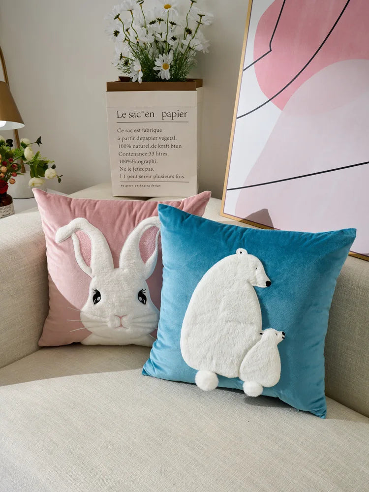Hasenkissen – Samt Plüsch – 45x45CM