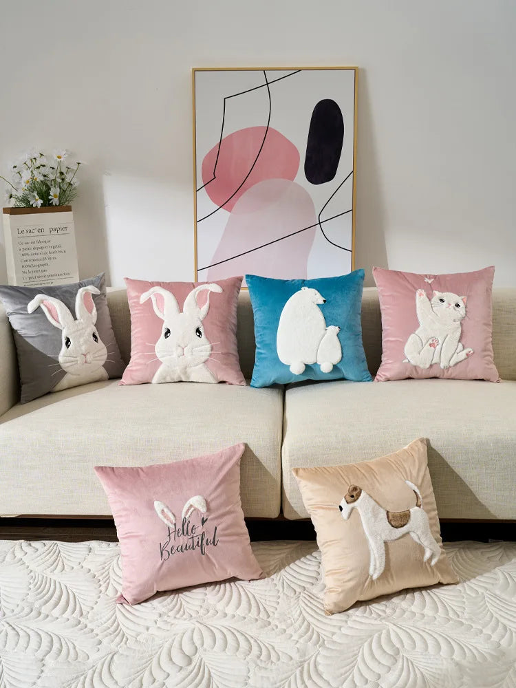 Hasenkissen – Samt Plüsch – 45x45CM