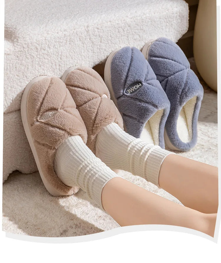 Unisex Baumwolle Hausschuh aus Flanell in rosa, Schuhgrösse 40-41