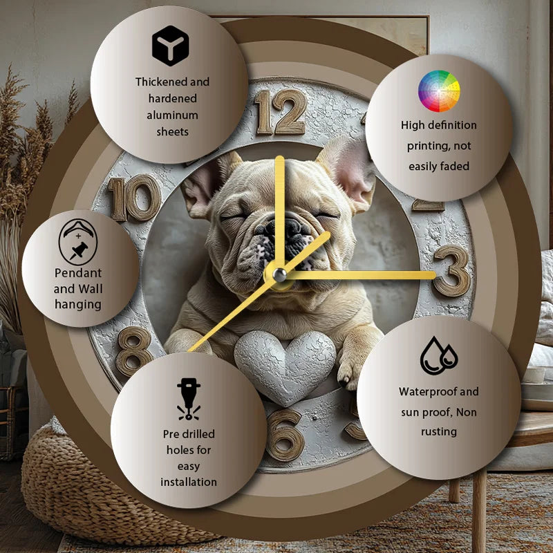 Haustieruhr – Metall Design – 20cm & 30cm