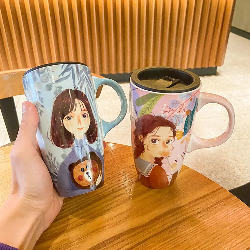 Japanische Stil Tasse – Keramik – 600ML mit Deckel