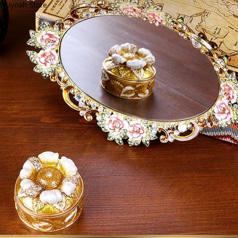 Europäisches Schmucktablett aus Metall im Wohnzimmer-Stil, 1 Stück