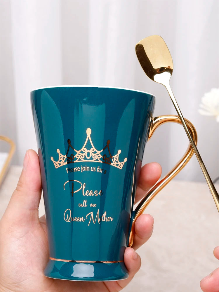 Zodiac Keramikbecher - Rosa Marmor Design, 400ml