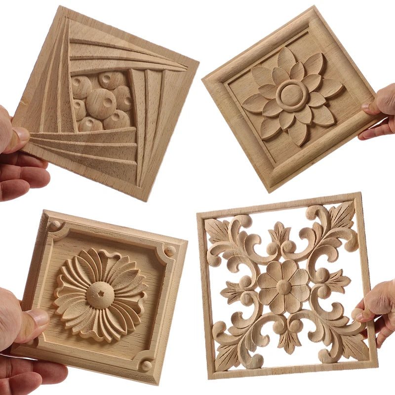 Holzapplikationen – Vintage Schnitzerei – Europäischer Stil