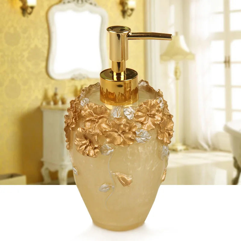 Floraler Seifenspender – Harz Vintage Badezimmer-Essential