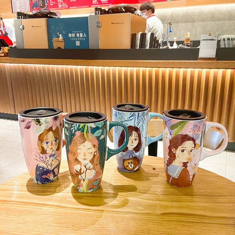 Japanische Stil Tasse – Keramik – 600ML mit Deckel