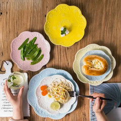 Keramik Seitenplatte – Geprägtes Design – 15, 20, 25 cm