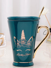 Zodiac Keramikbecher - Rosa Marmor Design, 400ml