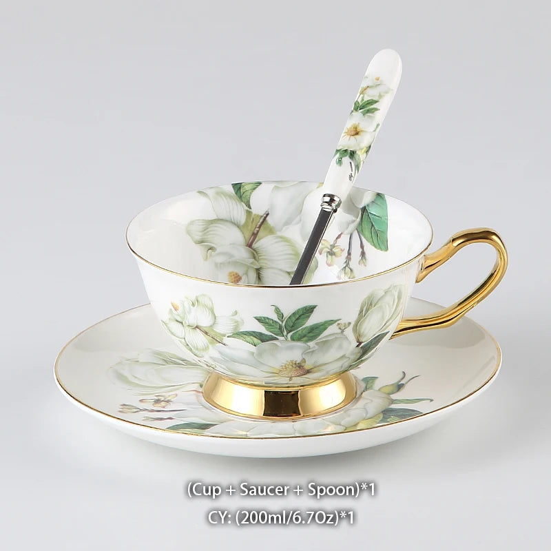 Camellia Kaffeeset – Vintage Bone China – Komplettset für Tee & Kaffee