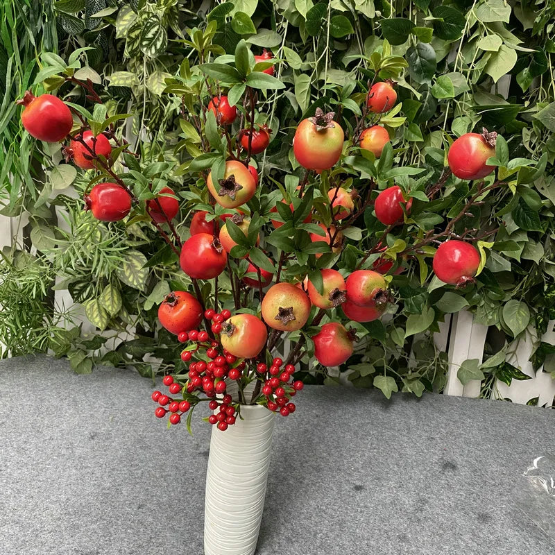 Künstlicher Granatapfelzweig – Schaum Design – 84cm Stil