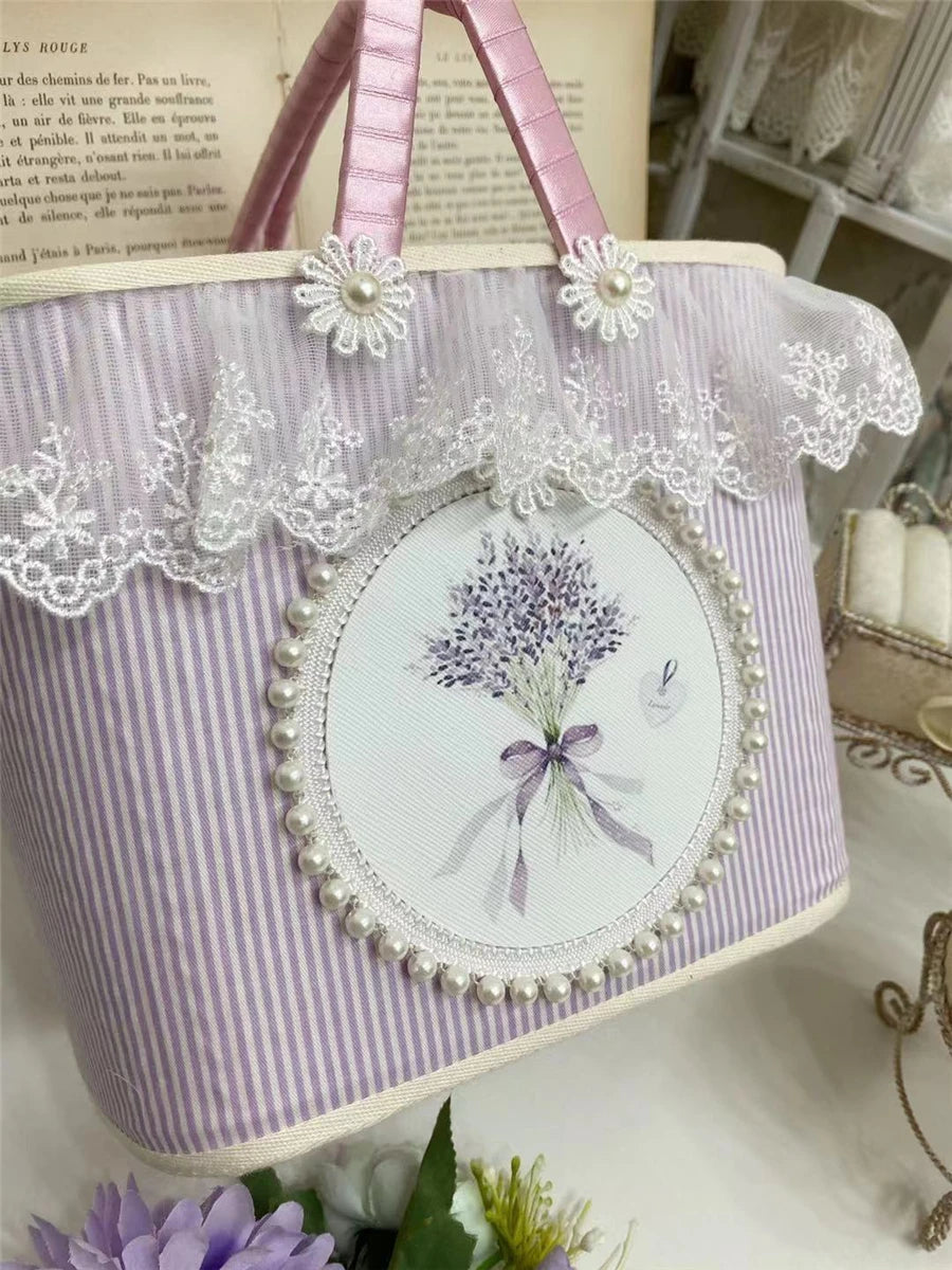 Französische Spitze Aufbewahrungsbox – Handgefertigtes Romantik Design