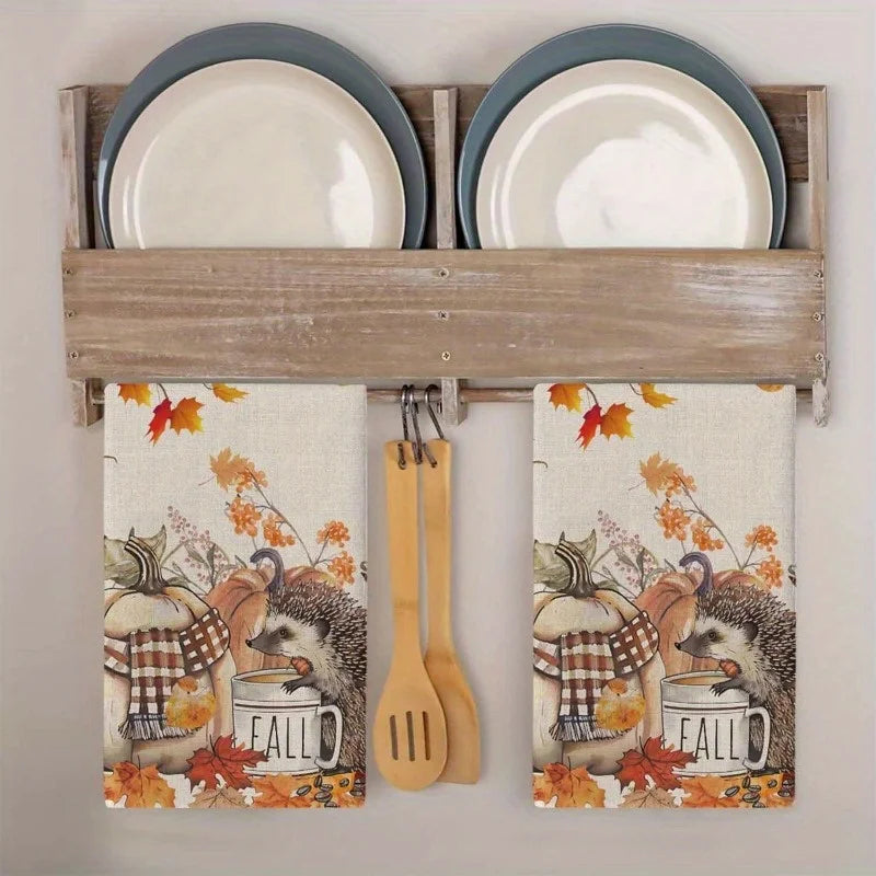 Herbst Geschirrtücher – Mikrofaser Design – 40x60cm Set