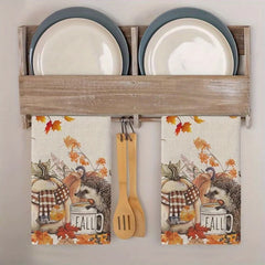 Herbst Geschirrtücher – Mikrofaser Design – 40x60cm Set
