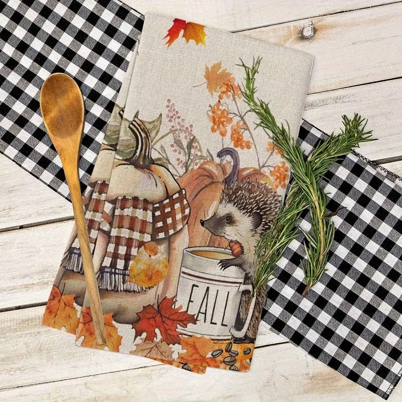 Herbst Geschirrtücher – Mikrofaser Design – 40x60cm Set