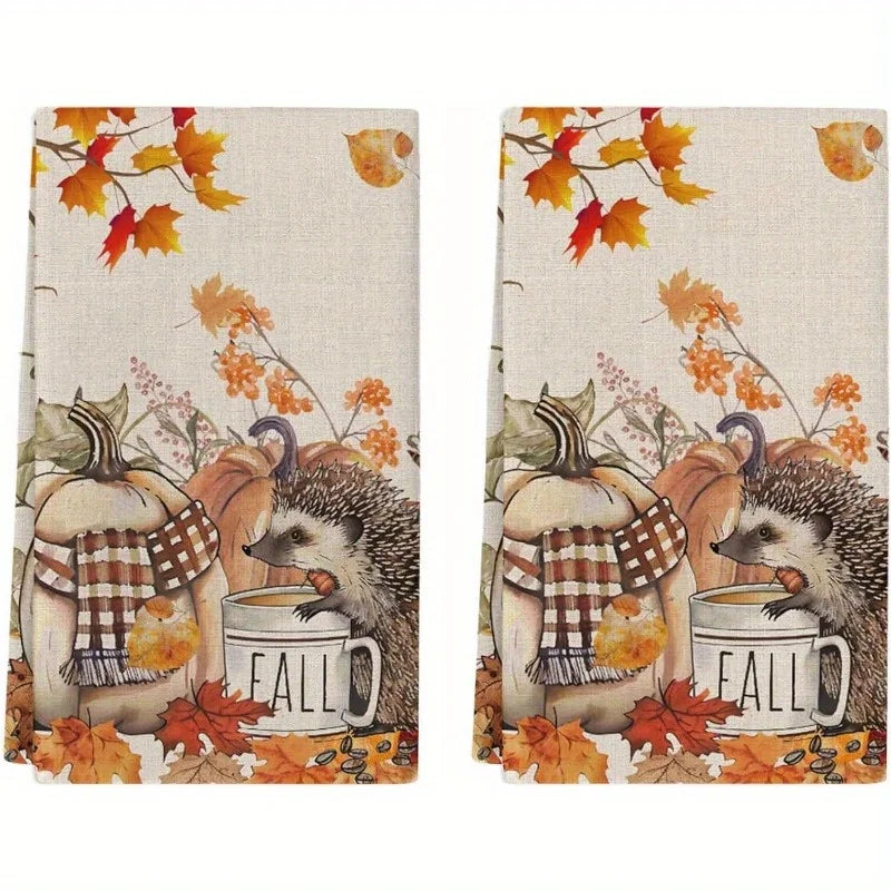 Herbst Geschirrtücher – Mikrofaser Design – 40x60cm Set