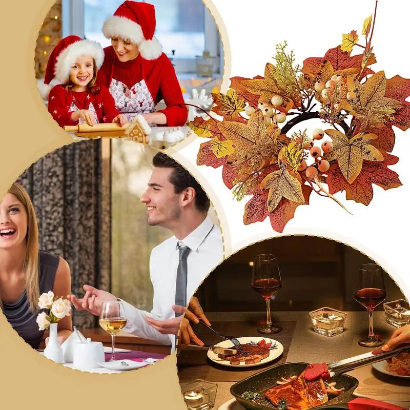 Herbst-Kerzenring – Baumwolle – 25cm/9.8" Charme