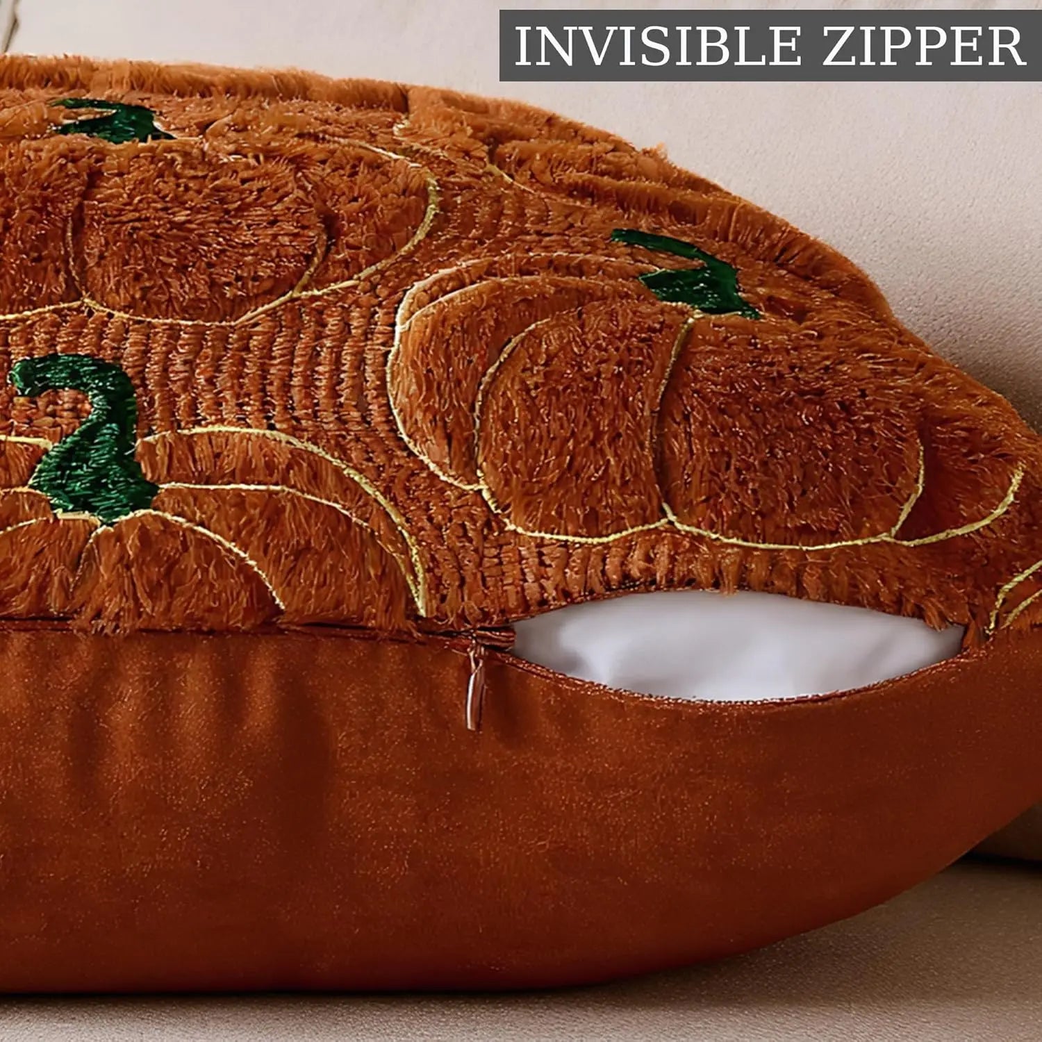 Herbst Kissenbezüge – Faux Fur Strick – 45x45CM Rost