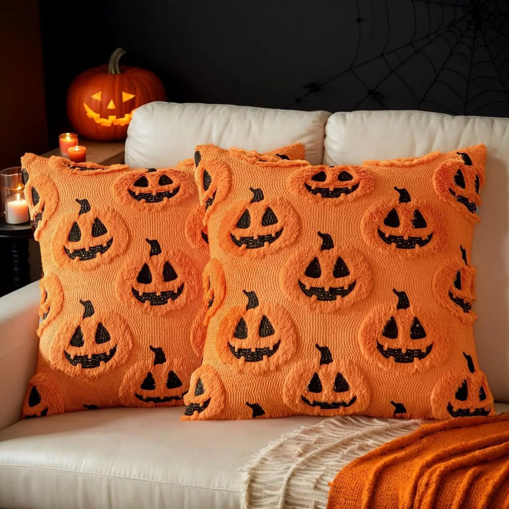 Herbst Kissenbezüge – Faux Fur Strick – 45x45CM Rost