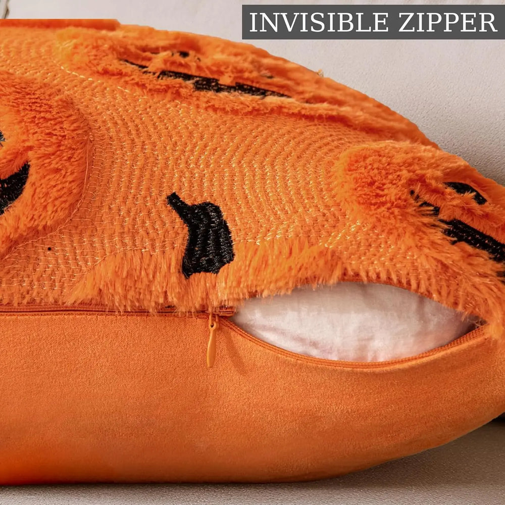 Herbst Kissenbezüge – Faux Fur Strick – 45x45CM Rost