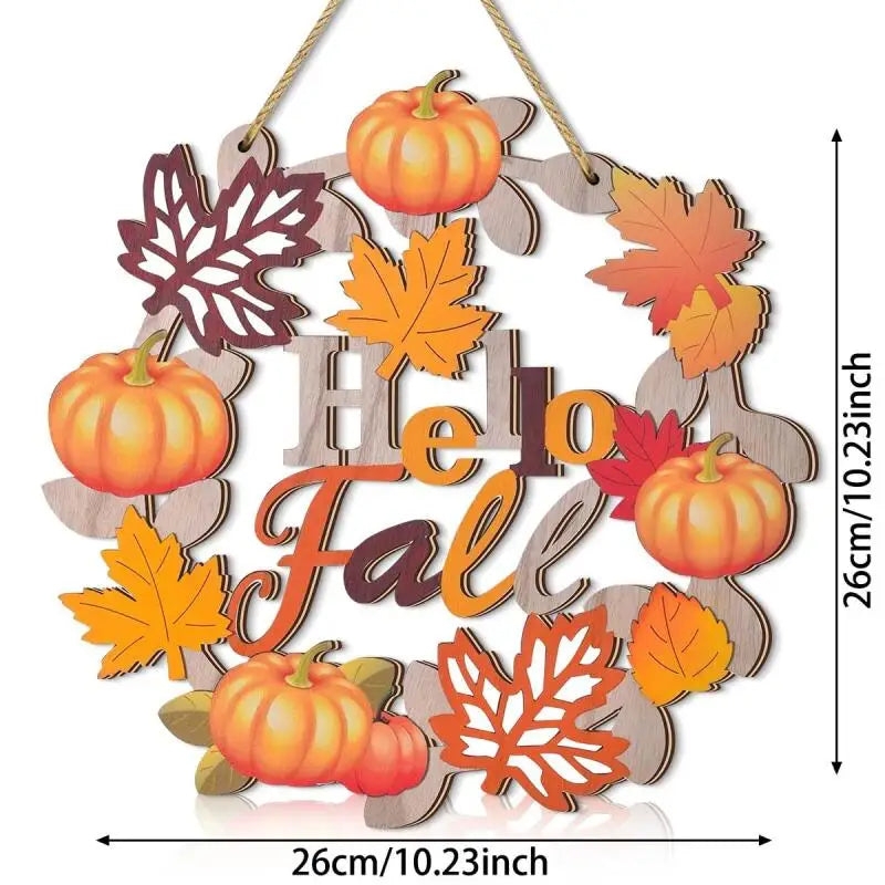 Herbstkranz - Holzdesign - Eingangstür Deko