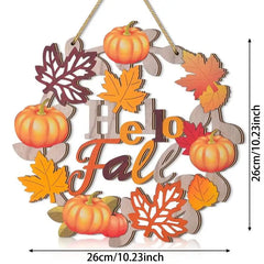 Herbstkranz - Holzdesign - Eingangstür Deko