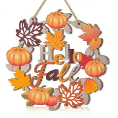 Herbstkranz - Holzdesign - Eingangstür Deko