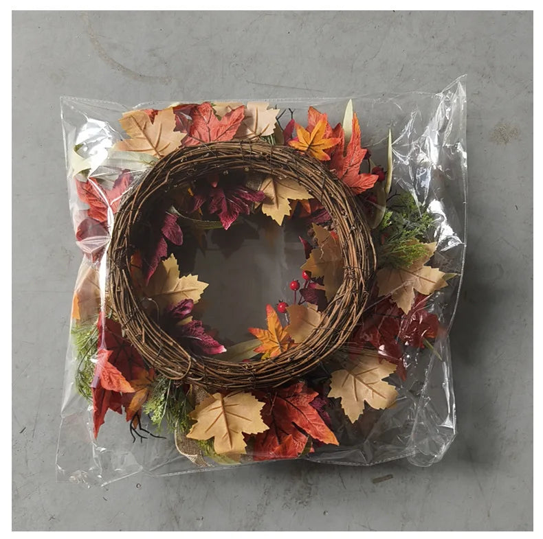 Herbstkranz – Seide & Rattan Design – Aussen Dekor