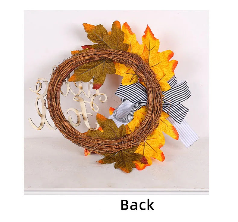 Herbstkranz – Seide & Rattan Design – Aussen Dekor