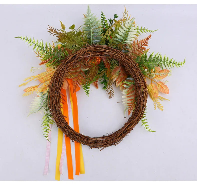 Herbstkranz – Seide & Rattan Design – Aussen Dekor