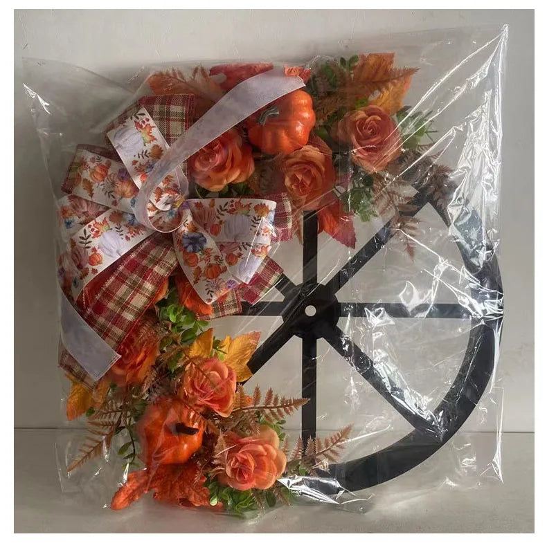 Herbstkranz – Seide & Rattan Design – Aussen Dekor