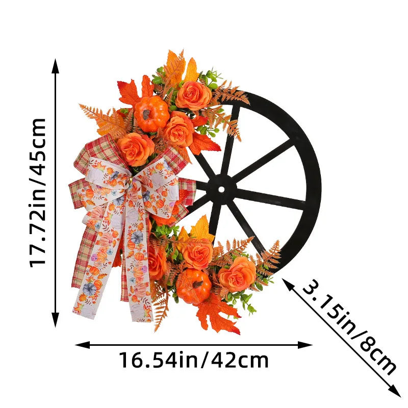 Herbstkranz – Seide & Rattan Design – Aussen Dekor