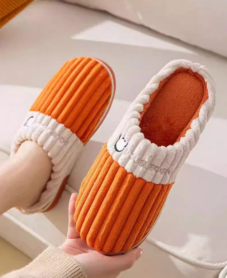 Herrenhausschuhe – Cord-Sohle rutschfest Winter