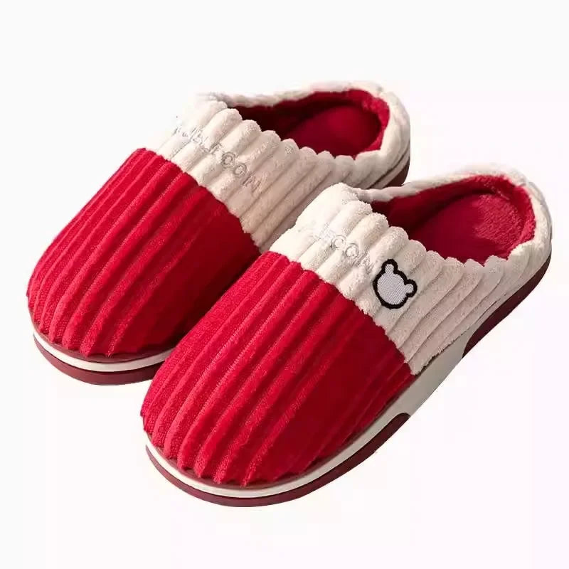 Herrenhausschuhe – Cord-Sohle rutschfest Winter