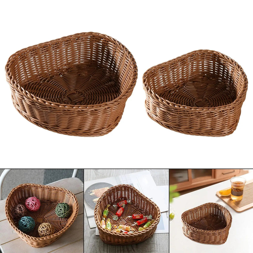 Herzkorb – Imitation Rattan – Esszimmer Deko
